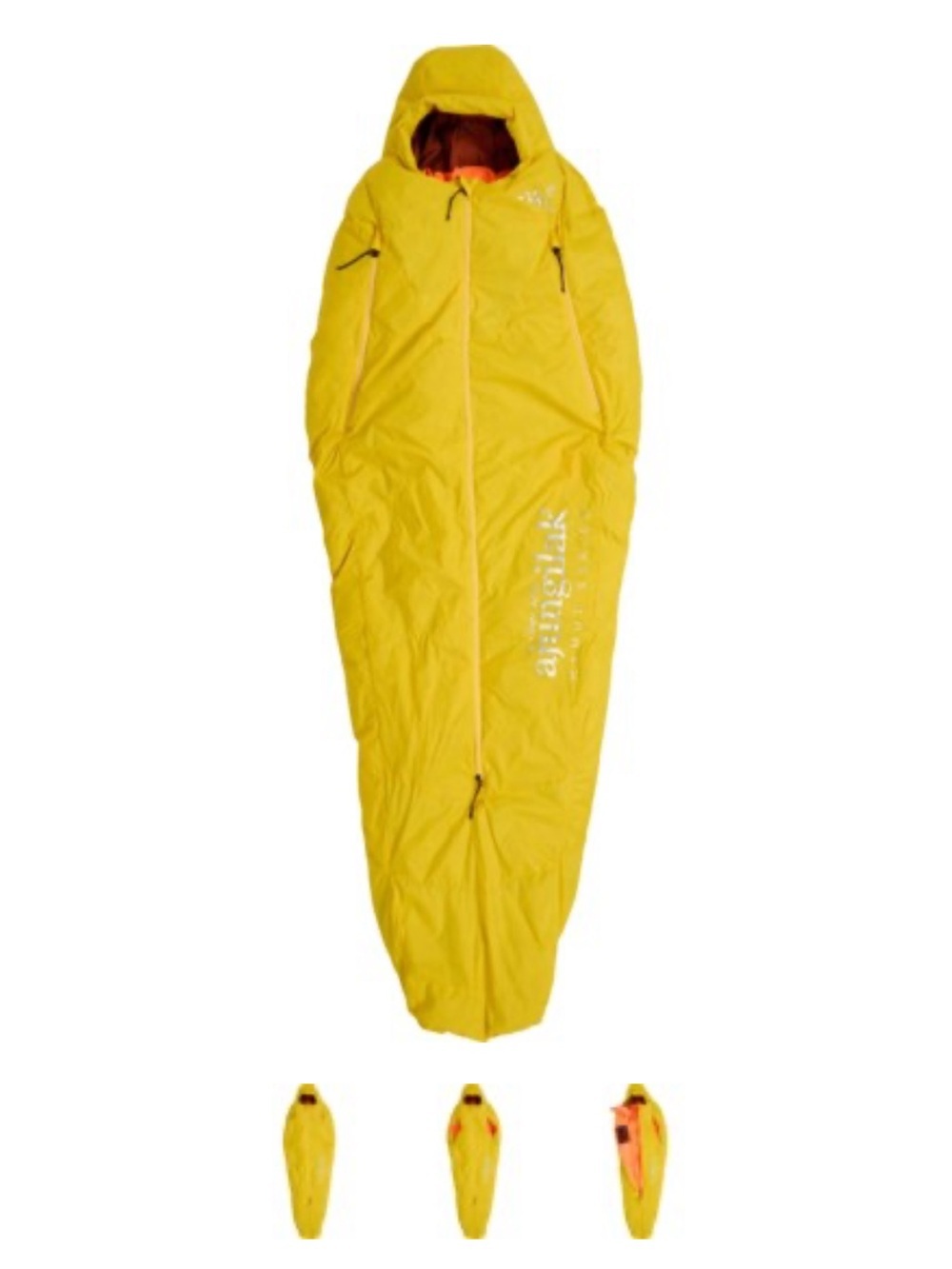 Mammut Adult Men's -1°F Siku Down Sleeping Bag 700 Fill Power Mummy Yellow NWT